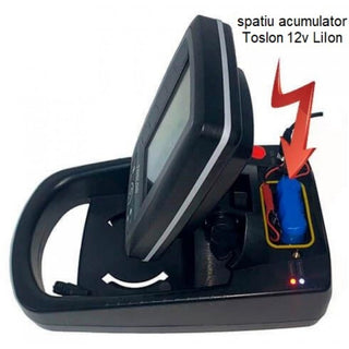 Acumulator Toslon 12v Li-Ion cu Incarcator 220V pentru ecranele sonarelor Toslon
