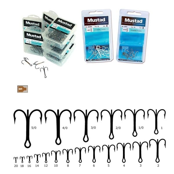 Ancora tripla bronz Mustad (Marime Ancora: Nr. 1)