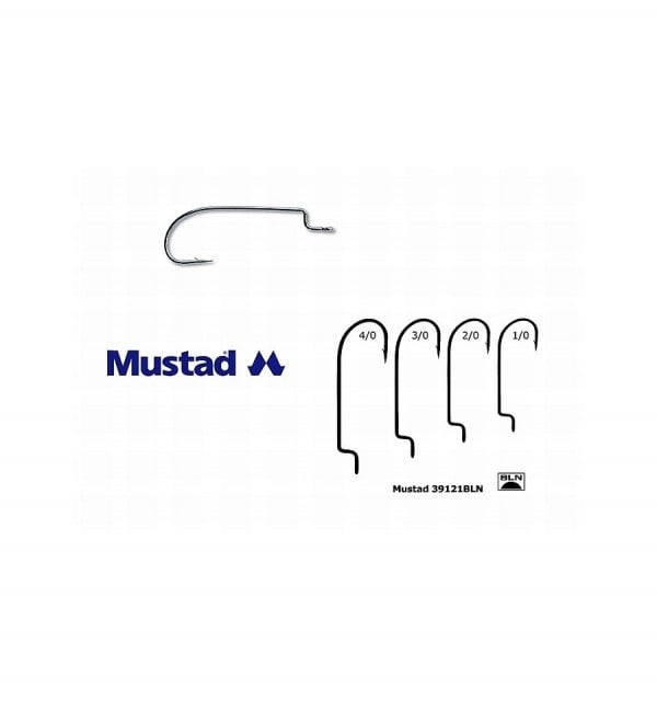 Carlig nichel offset pentru twister MUSTAD (Marime Carlige: Nr. 4/0)