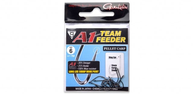 Carlige A1 Team Feeder pelet Carp Gamakatsu (Marime Carlige: Nr. 6)