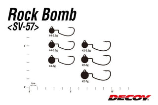 Carlige Decoy Jig Sv-57 Rock Bomb, Nr. 4 (Marime Carlige: Nr. 4, Greutate jig: 3.5 g)