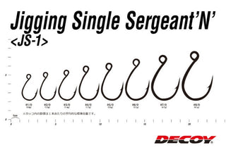 Carlige Decoy Js-1 Jigging Single Seargent N (Marime Carlige: Nr. 8/0)