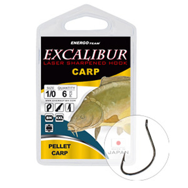 Carlige Excalibur Carp Curved Shank BN (Marime Carlige: Nr. 2)