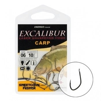 Carlige Excalibur Sweetcorn Feeder NS diverse marimi (Marime: 8)