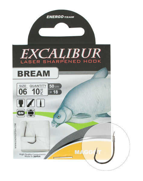 Carlige legate Excalibur Bream Maggot BN (Marime Carlige: Nr. 12)