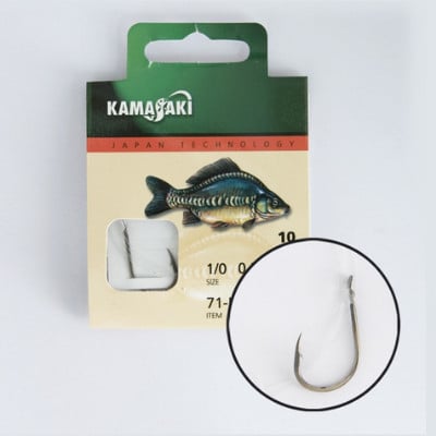 Carlige legate Kamasaki K807BN, nickel (Marime Carlige: Nr. 1/0)