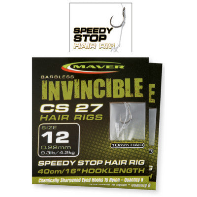 Carlige legate Maver Invincible CS27 Speedy Stop, 40cm, 8bc (Marime Carlige: Nr. 14)