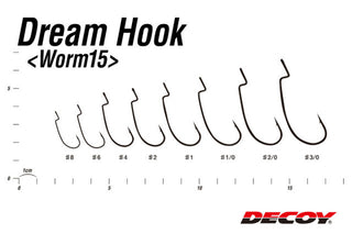 Carlige Offset Decoy Worm 15 Dream Hook (Marime Carlige: Nr. 2/0)