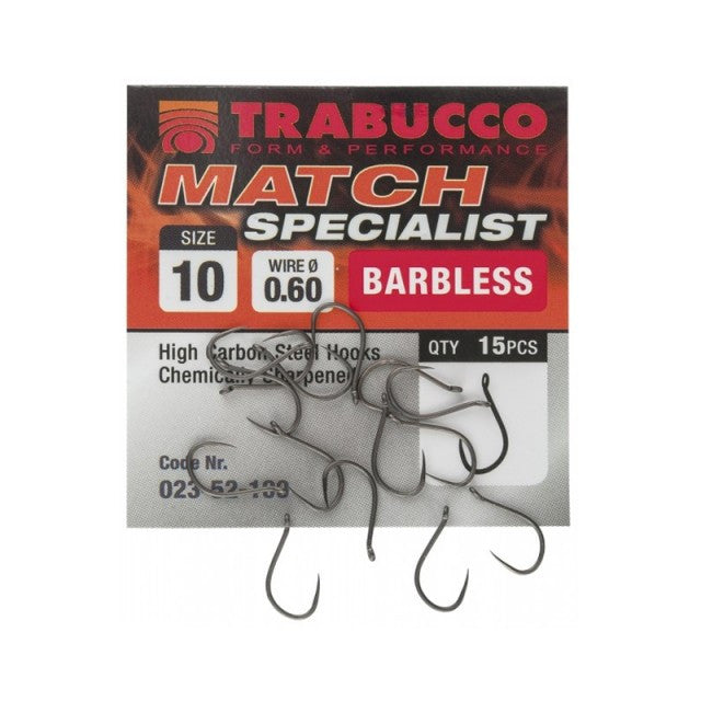 Carlige Trabucco Match Specialist, 15 buc (Marime Carlige: Nr. 12)