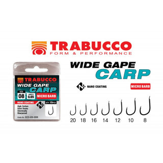 Carlige Trabucco Wide Gape Carp, 15 buc (Marime Carlige: Nr. 8)