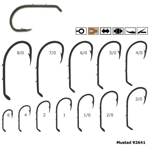 Cirlig somn bronz, ochi, 2 spini, rezistent  (M.92641) (Marime Carlige: Nr. 1/0)