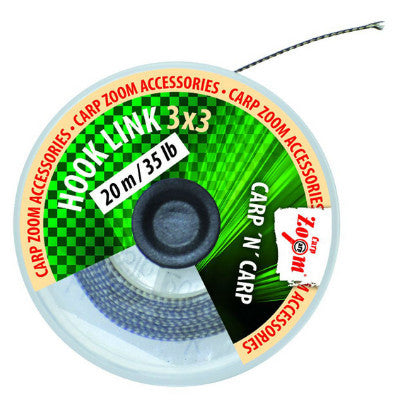 Fir Carp Zoom Hooklink 3x3, Brown, 20m (Rezistenta fir: 15 lbs)