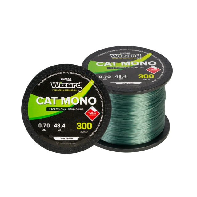 Fir EnergoTeam Wizard Cat Mono, verde-inchis, 300m (Diametru fir: 0.50 mm)