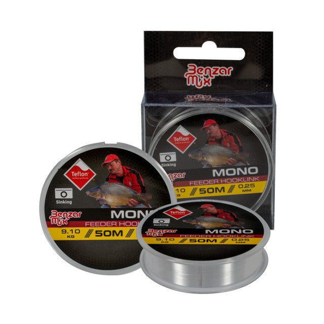 Fir monofilament Benzar Hooklink Teflon Transparent 50m (Diametru fir: 0.16 mm)