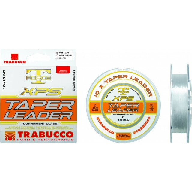 Fir T Force Taper Leader 15m x10buc Trabucco (Diametru fir: de la 0.18mm la 0.57mm)