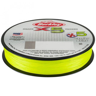 Fir textil Berkley X5 Fluro, verde, 150m (Diametru fir: 0.17 mm)