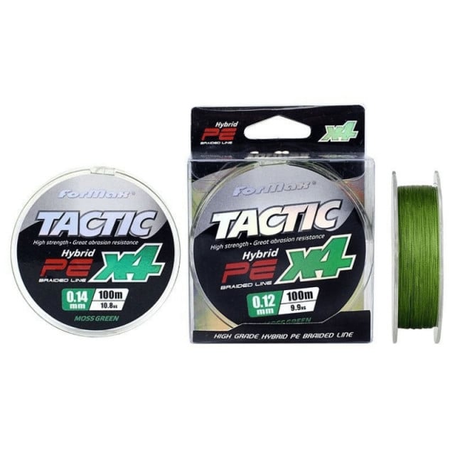 Fir Textil Formax Tactic PE X4, verde-fluo 100m (Diametru fir: 0.10 mm)