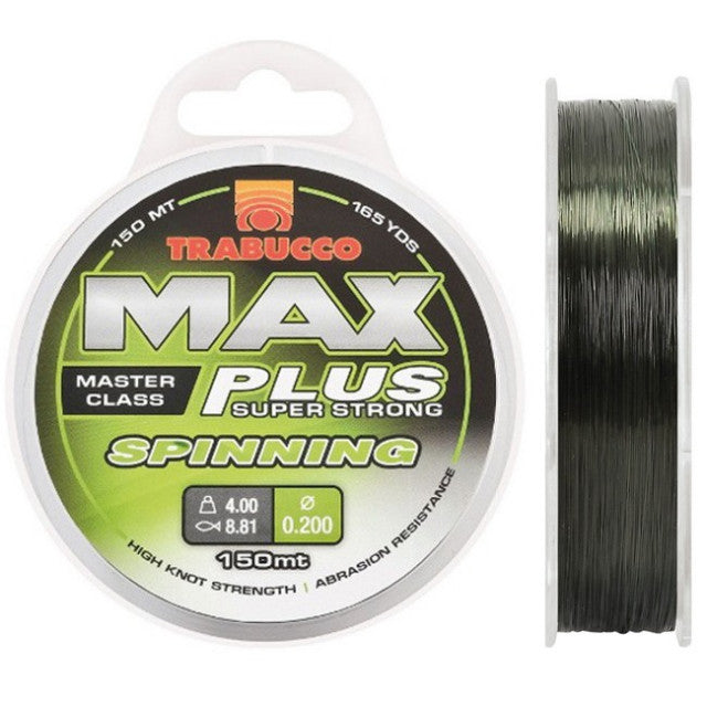 Fir Trabucco Max Plus Spinning, verde, 150m (Diametru fir: 0.18 mm)