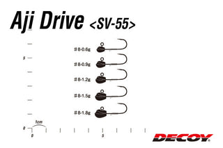 Jig Decoy Sv-55 Aji Drive, Nr.8 (Greutate jig: 1.8 g)