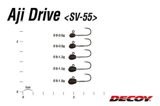 Jig Decoy Sv-55 Aji Drive, Nr.8 (Greutate jig: 1.2 g)