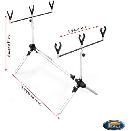 Rod Pod crap aluminiu 3 posturi LineaEffe