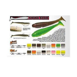Shad Ribbed Swing White Ghost 9.5cm, 7buc/plic Rapture