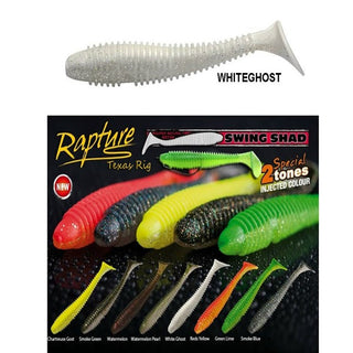 Shad Ribbed Swing White Ghost 9.5cm, 7buc/plic Rapture