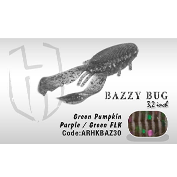Vobler Bazzy Bug 3.2" 8cm Green Pumkin Purple/Green Flk Herakles